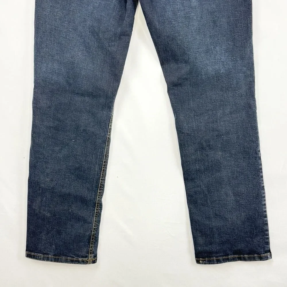 Men's Urban Star Jeans Straight Stretch Medium Wash 5 Pocket Size 36x32